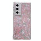 For Honor Magic Vs2 Pearlescent Shell Texture Phone Case(Pink Green) - 1