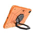 For iPad Air 11 2024 Spider Turntable Handle Stress Relief Tablet Case(Orange Black) - 2