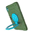 For iPad Air 11 2024 Spider Turntable Handle Stress Relief Tablet Case(Army Green Blue) - 3