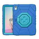 For iPad Air 11 2024 Spider Turntable Handle Stress Relief Tablet Case(Blue) - 1