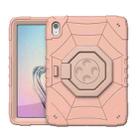 For iPad Air 11 2024 Spider Turntable Handle Stress Relief Tablet Case(Rose Gold) - 1