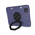 For iPad Pro 11 2024 Spider Turntable Handle Stress Relief Tablet Case(Navy Blue Black) - 2