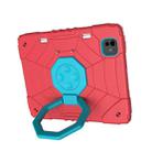 For iPad Pro 11 2024 Spider Turntable Handle Stress Relief Tablet Case(Red Blue) - 2