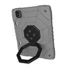 For iPad Pro 11 2024 Spider Turntable Handle Stress Relief Tablet Case(Grey Black) - 3