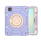 For iPad Pro 11 2024 Spider Turntable Handle Stress Relief Tablet Case(Purple Gold) - 1