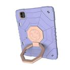 For iPad Pro 11 2024 Spider Turntable Handle Stress Relief Tablet Case(Purple Gold) - 3
