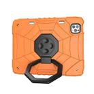 For iPad Pro 11 2022 / 2021 / 2020 Spider Turntable Handle Stress Relief Tablet Case(Orange Black) - 2