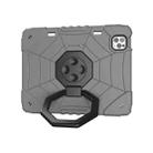 For iPad Pro 11 2022 / 2021 / 2020 Spider Turntable Handle Stress Relief Tablet Case(Grey Black) - 2