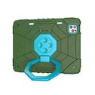 For iPad Pro 11 2022 / 2021 / 2020 Spider Turntable Handle Stress Relief Tablet Case(Army Green Blue) - 2