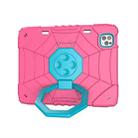 For iPad Pro 11 2022 / 2021 / 2020 Spider Turntable Handle Stress Relief Tablet Case(Rose Red Blue) - 2