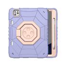 For iPad Pro 11 2022 / 2021 / 2020 Spider Turntable Handle Stress Relief Tablet Case(Purple Gold) - 1