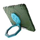 For iPad 10.2 2021 / 2020 / 2019 Spider Turntable Handle Stress Relief Tablet Case(Army Green Blue) - 2