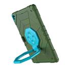 For iPad 10.2 2021 / 2020 / 2019 Spider Turntable Handle Stress Relief Tablet Case(Army Green Blue) - 3