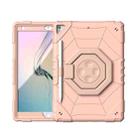 For iPad 10.2 2021 / 2020 / 2019 Spider Turntable Handle Stress Relief Tablet Case(Rose Gold) - 1