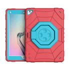 For iPad 9.7 2018 / Air / Air 2 Spider Turntable Handle Stress Relief Tablet Case(Red Blue) - 1