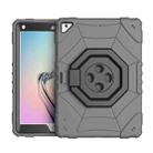 For iPad 9.7 2018 / Air / Air 2 Spider Turntable Handle Stress Relief Tablet Case(Grey Black) - 1