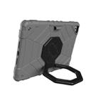 For iPad 9.7 2018 / Air / Air 2 Spider Turntable Handle Stress Relief Tablet Case(Grey Black) - 2