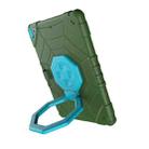 For iPad 9.7 2018 / Air / Air 2 Spider Turntable Handle Stress Relief Tablet Case(Army Green Blue) - 3