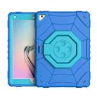 For iPad 9.7 2018 / Air / Air 2 Spider Turntable Handle Stress Relief Tablet Case(Blue) - 1