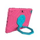 For iPad 9.7 2018 / Air / Air 2 Spider Turntable Handle Stress Relief Tablet Case(Rose Red Blue) - 2
