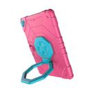 For iPad 9.7 2018 / Air / Air 2 Spider Turntable Handle Stress Relief Tablet Case(Rose Red Blue) - 3