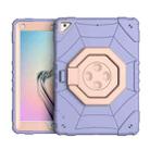 For iPad 9.7 2018 / Air / Air 2 Spider Turntable Handle Stress Relief Tablet Case(Purple Gold) - 1