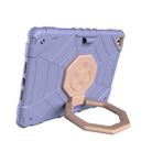 For iPad 9.7 2018 / Air / Air 2 Spider Turntable Handle Stress Relief Tablet Case(Purple Gold) - 2