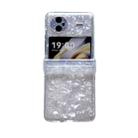 For vivo X Flip Three-piece Set Pearlescent Shell Texture Phone Case(White) - 1