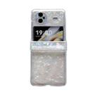 For vivo X Flip Three-piece Set Pearlescent Shell Texture Phone Case(Beige) - 1