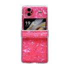 For vivo X Flip Three-piece Set Pearlescent Shell Texture Phone Case(Red) - 1