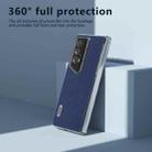 For Honor Magic V2 RSR Porsche Design ABEEL Transparent Frame Genuine Leather Mino Phone Case(Royal Blue) - 3