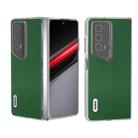 For Honor Magic V2 RSR Porsche Design ABEEL Transparent Frame Genuine Leather Mino Phone Case(Green) - 1