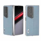 For Honor Magic V2 RSR Porsche Design ABEEL Transparent Frame Genuine Leather Mino Phone Case(Blue) - 1