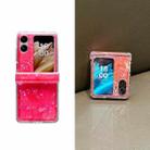 For OPPO Find N2 Flip Three-piece Set Pearlescent Shell Texture Phone Case(Red) - 3