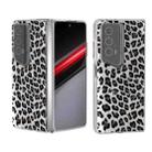 For Honor Magic V2 RSR Porsche Design ABEEL Transparent Frame Leopard Print Phone Case(Silver) - 1