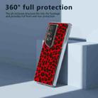 For Honor Magic V2 RSR Porsche Design ABEEL Transparent Frame Leopard Print Phone Case(Red) - 3