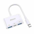 Yesido GS17 USB-C / Type-C to Dual USB + USB-C / Type-C OTG Adapter(White) - 1