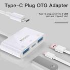 Yesido GS17 USB-C / Type-C to Dual USB + USB-C / Type-C OTG Adapter(White) - 2