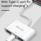 Yesido GS17 USB-C / Type-C to Dual USB + USB-C / Type-C OTG Adapter(White) - 3