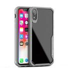 For iPhone XR iPAKY Shockproof PC Transparent Case(Gray) - 1