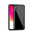 For iPhone XS iPAKY Shockproof PC Transparent Case(Black) - 1