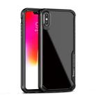 For iPhone XS Max iPAKY Shockproof PC Transparent Case(Black) - 1