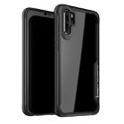 For Huawei P30 Pro iPAKY Shockproof PC Transparent Case(Black) - 1