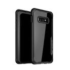 For Samsung Galaxy S10 iPAKY Shockproof PC Transparent Case(Black) - 1
