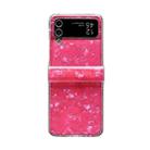 For Samsung Galaxy Z Flip4 5G Three-piece Set Pearlescent Shell Texture Phone Case(Red) - 1