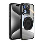 For iPhone 15 Pro Max 360 Holder Magsafe Acrylic Hybrid TPU Phone Case(Black) - 1