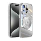 For iPhone 15 Pro Max 360 Holder Magsafe Acrylic Hybrid TPU Phone Case(Grey) - 1