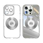 For iPhone 15 Pro 360 Holder Magsafe Acrylic Hybrid TPU Phone Case(Frosted White) - 2