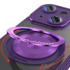 For iPhone 15 360 Holder Magsafe Acrylic Hybrid TPU Phone Case(Purple) - 3