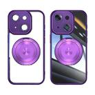 For iPhone 14 360 Holder Magsafe Acrylic Hybrid TPU Phone Case(Purple) - 2